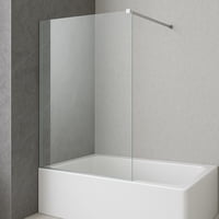 Joytek - Mampara Fija Para Tina Recta 90X140 Transparente