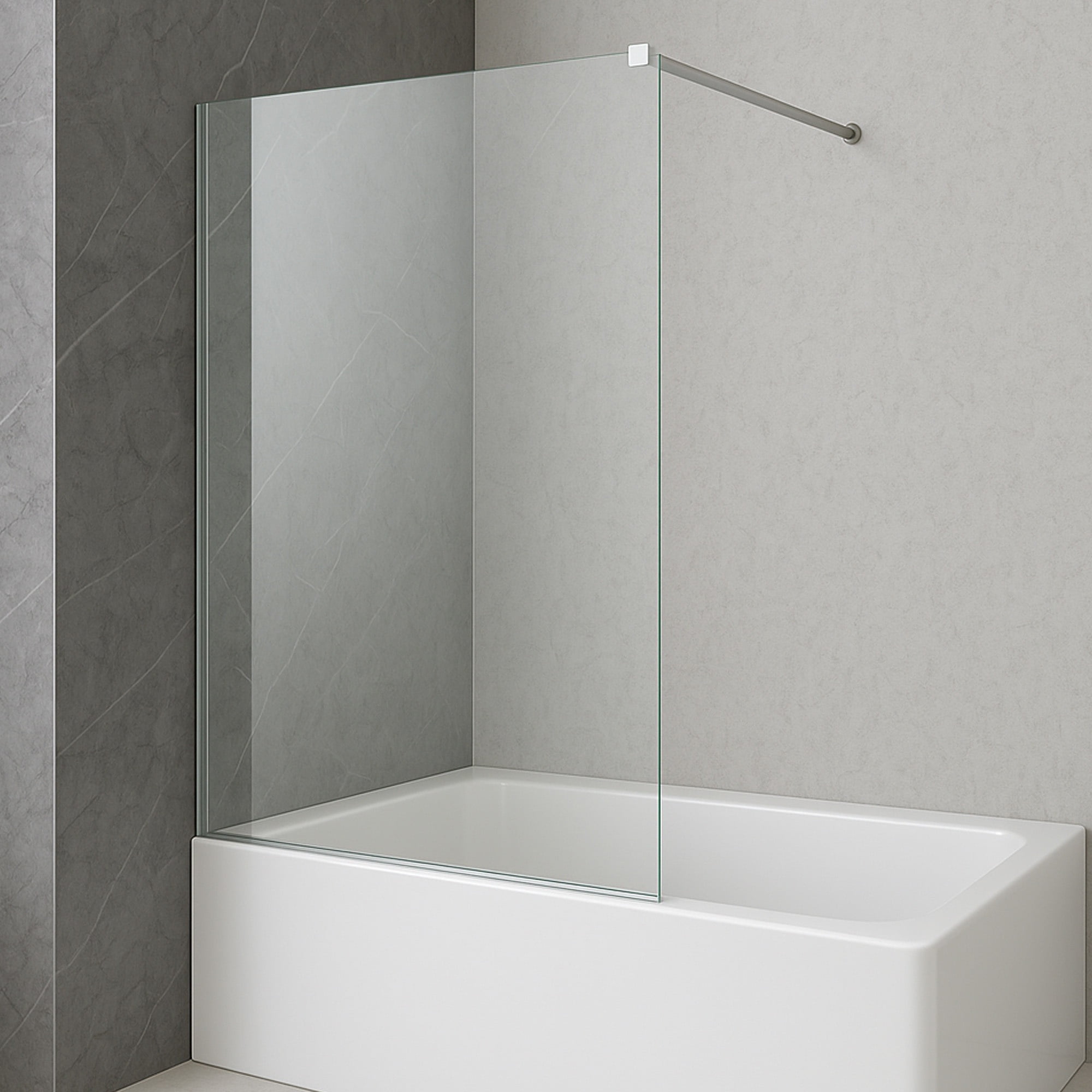 Joytek - Mampara Fija Para Tina Recta 90x140 Transparente