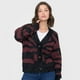 thumbnail image 3 of Cardigán Mujer Lurex Print Burdeo Corona, 3 of 5