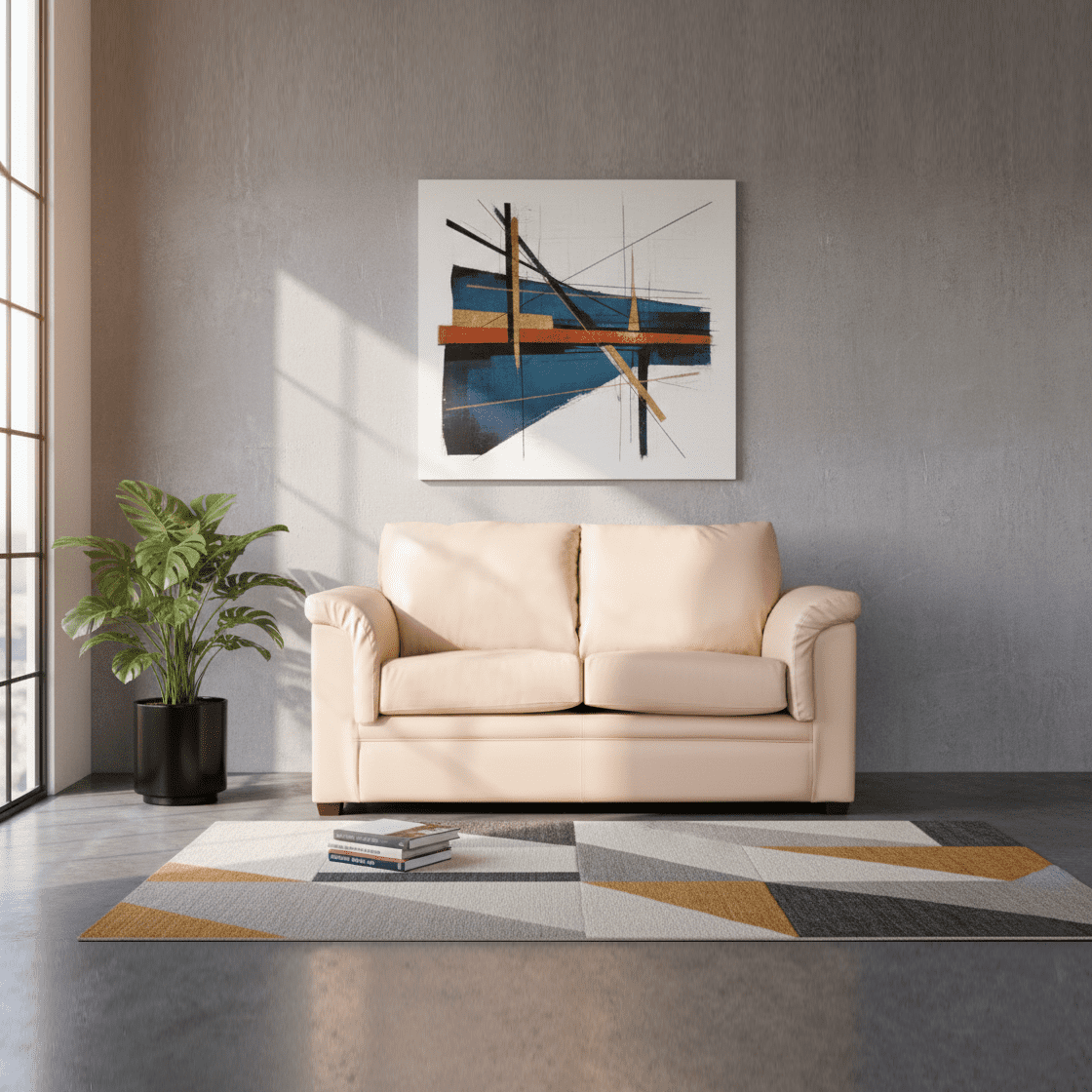 Latam Home - Sofa Ancona 2 C Pu Grano Beige