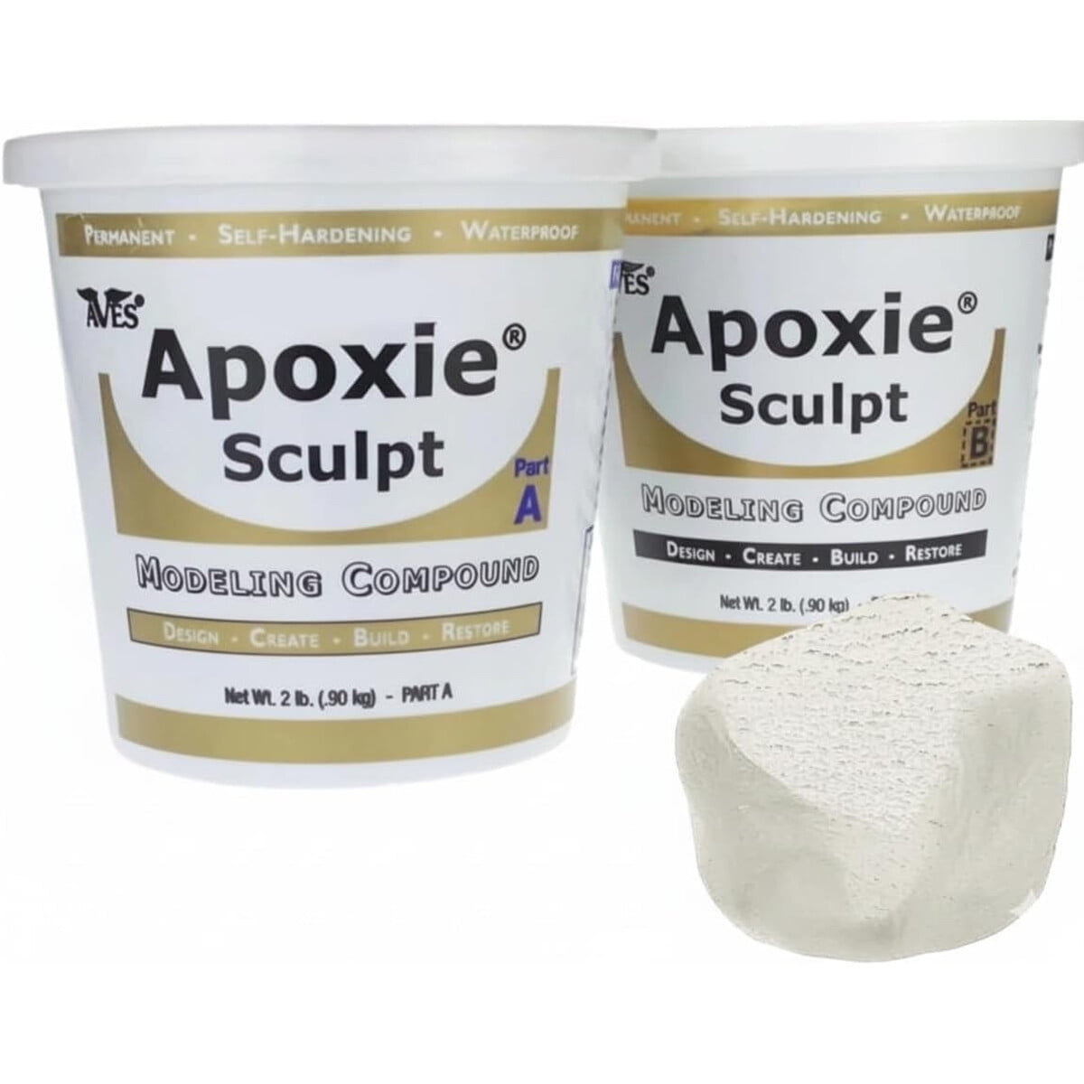 Compuesto Modelado Aves Apoxie Sculpt 2 Partes 4lb Blanco