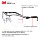 thumbnail image 2 of Gafas de seguridad 3M BX Dual Readers +2.5 con marco plateado/negro, 2 of 6