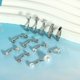 thumbnail image 5 of Anillos de ombligo flotantes Suotarn 12 uds 14G acero quirúrgico con colgante, 5 of 5