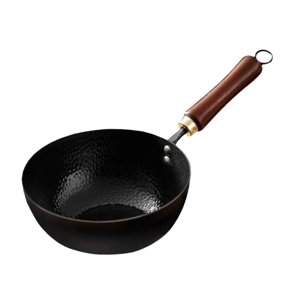 Magideal - Olla De Leche De Hierro Fundido, Olla Para Sopa, Mango De Madera, Antiadherente, Olla Pequeña Multiusos, Olla Pequeña Para Sopa De Inducción, Dormitor 26 Centímetros