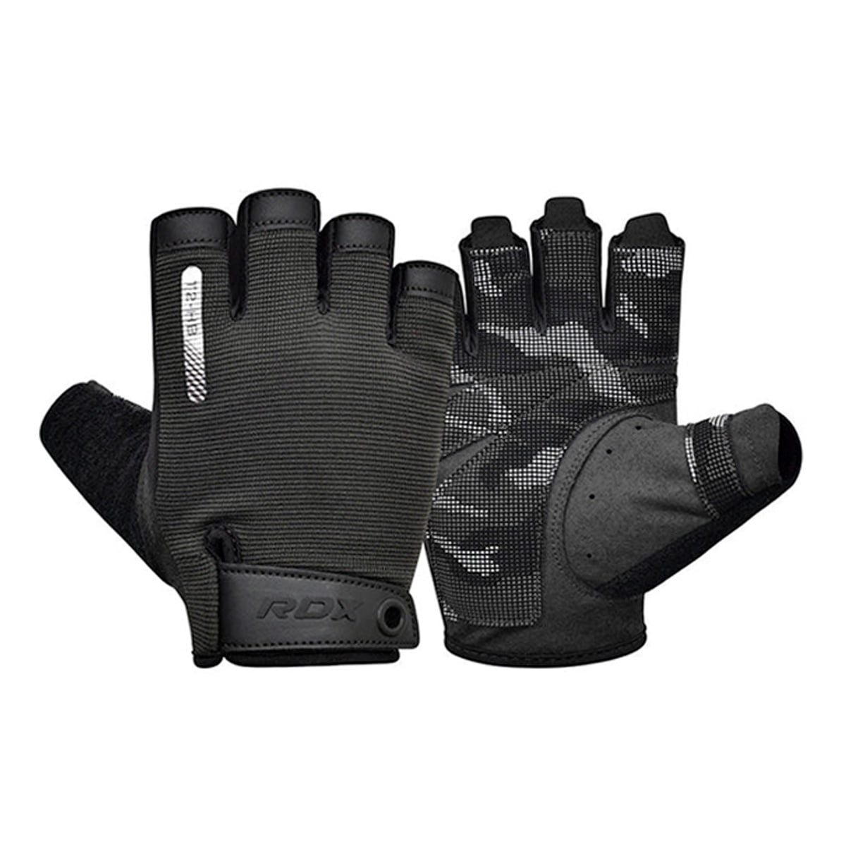 Guantes Medios Rdx De Levantamiento Black Wga-t2hb Talla M