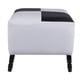 thumbnail image 1 of Pouf Alejandro Diseño Blanco Negro Eco Cuero 54x54x44 cm, 1 of 3