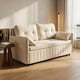 thumbnail image 4 of Sofa Cama 140cm Tela Tecnica Base Fierro Con Almacenamiento Beige Liso, 4 of 8