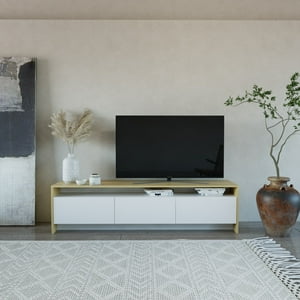 Amv Muebles - Rack Tv Led 75 Pulgadas 180X47 3 Puertas Moderno