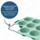 thumbnail image 3 of Molde para muffins Starfrit de 12 cavidades de silicona verde sin BPA, 3 of 8