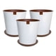 thumbnail image 1 of Set de 3 Macetas Zaia 20 cm Blanco Matte y sus platos, 1 of 3