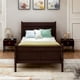 thumbnail image 1 of Wood Platform Bed Twin Bed Frame Mattress Foundation Sleigh Bed with Headboard/Footboard/Wood Slat Support, 1 of 3
