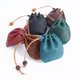 thumbnail image 4 of Xiao Hua mini Monedero de Cuero con Cordón, Bolsa de Almacenamiento unisex con Cordón, Marrón Oscuro, 1 Pieza, 4 of 4
