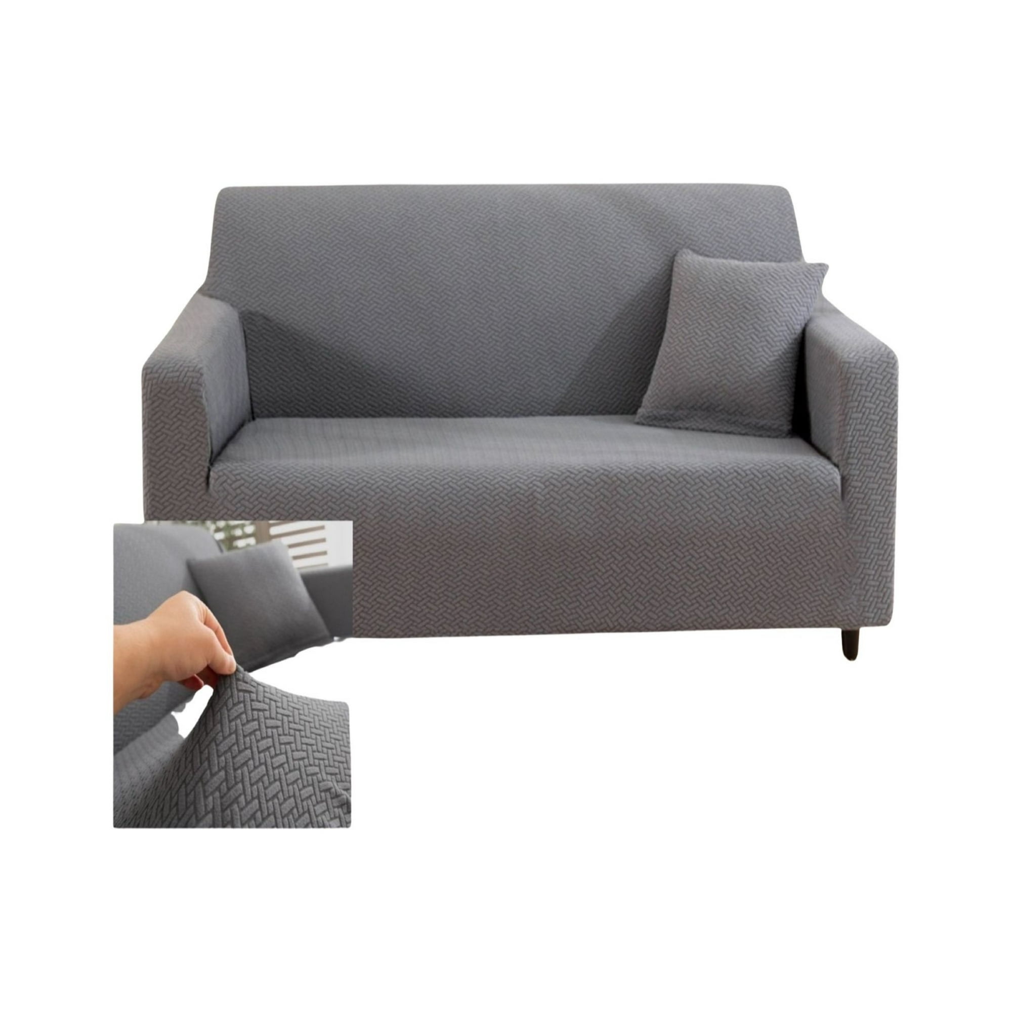 Genérico - Juego Fundas Sofá Texturizadas 3+1+1 Antideslizantes 5n1