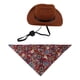 thumbnail image 1 of Sombrero De Vaquero Para Mascotas Universal Funny Western Caps Bandana Para Cumpleaños Vacaciones Vino Tinto M, 1 of 6