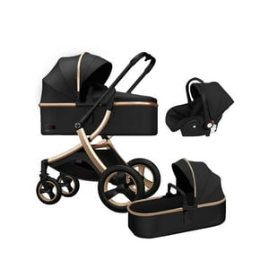 Babymine - Coche De Bebé Travel System Simple Life Negro Dorado