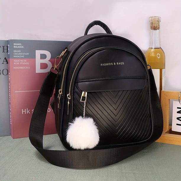Mini Anti-Theft Backpack Purse, Trendy Convertible Travel Daypack, Women's Fashion School Knapsack (8.26"x12.20"x5.51")