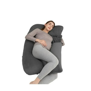 Babyluna - Almohada Maternal Con Funda Extra Suave Lavable Y Espacio Para Brazo Gris