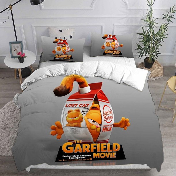 The Garfield Movie Bedding Sets Comforter Quilt Bed Cover Duvet Cover Pillow Case 2-3 Pieces Sets Kids Adult Size