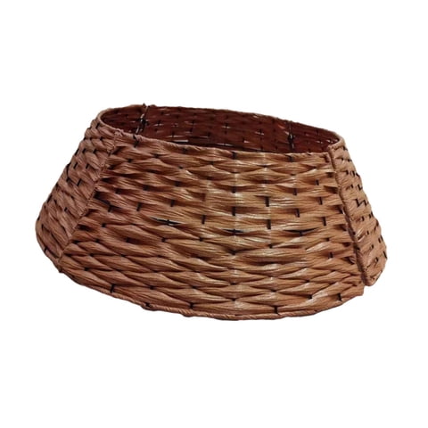 Magideal - Collar De Árbol De Navidad, Cesta De Mimbre Artificial, Adornos De Árbol, Decoración De Hotel, Dormitorio, Soporte De Árbol De Navidad, Cubierta De Ba 50Cmx66Cmx22Cm