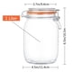 thumbnail image 2 of Recipientes de vidrio Encheng, 1000 ml, juego de 4 unidades, 32 oz, 2 of 7