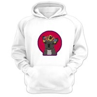 Genérico - Polerón Canguro Pug Corona Blanco Talla L Unisex