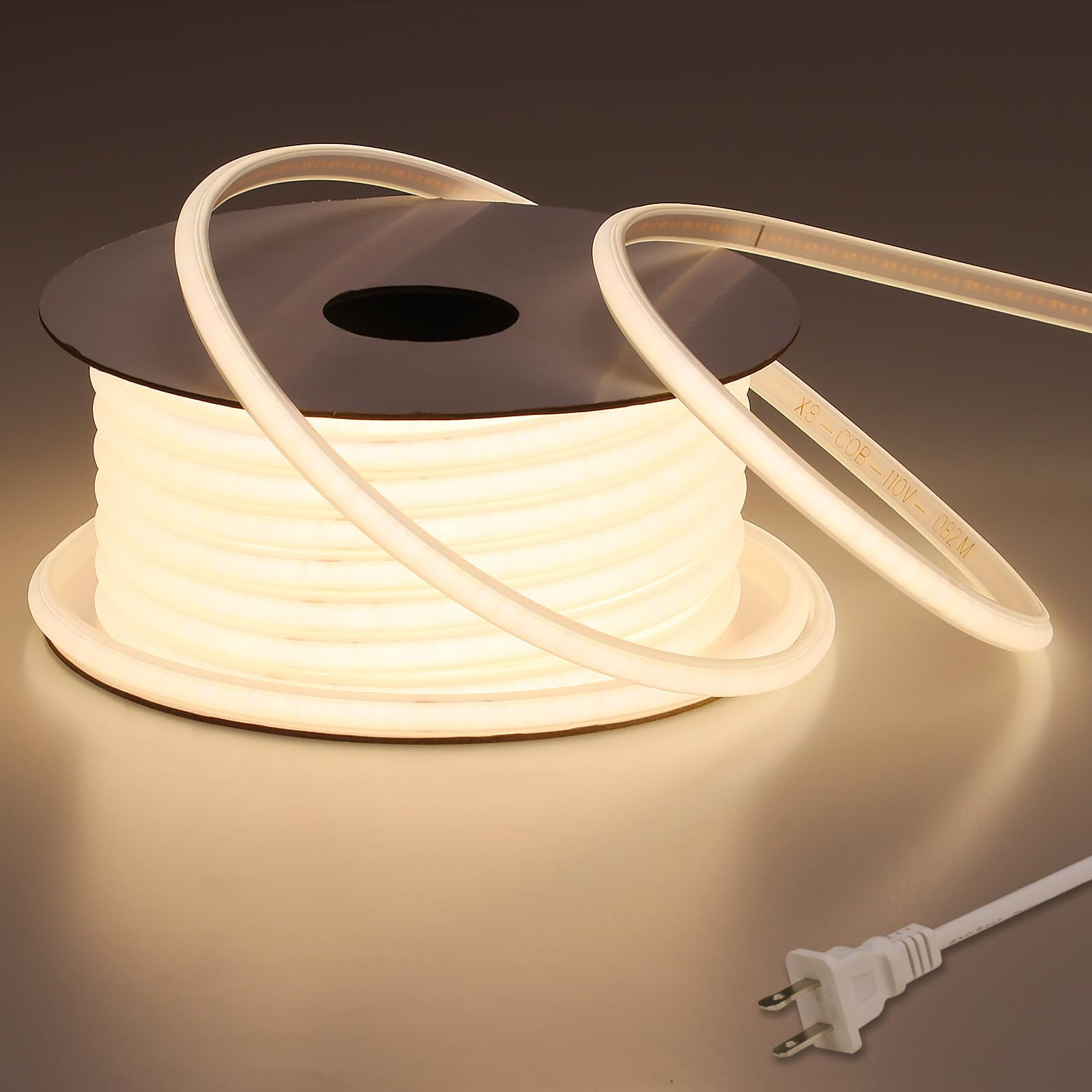 Tira De Luces Led Benlun Ac 110 V Cob 65,6 Pies 4000 K Ip65