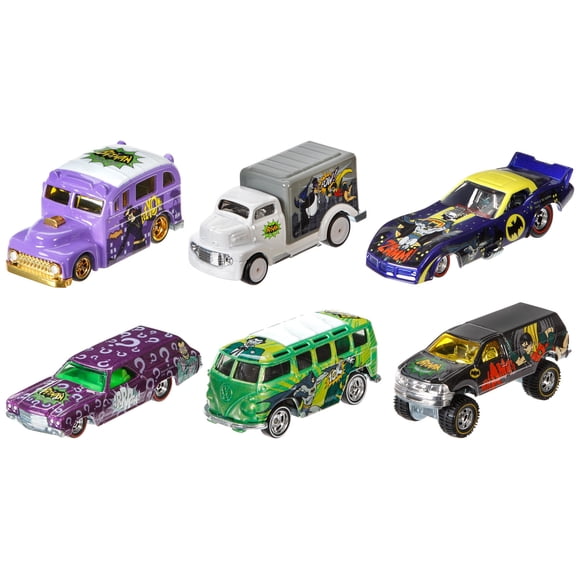 Set de 6 Hot Wheels Pop Culture Batman-Cast para niños