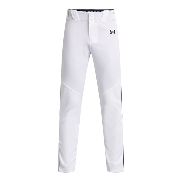 Pantalones de béisbol Under Armour Utility para niños, color blanco/azul marino, talla M