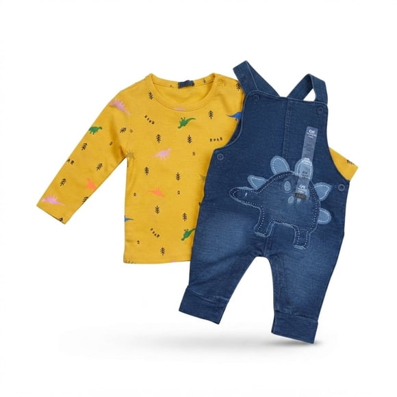 Conjunto De Jardinera + Polera Manga Larga Para Niños