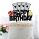 thumbnail image 5 of Fiesta de feliz cumpleaños con dados de póquer Cake Topper Dxsdgetue, 5 of 8