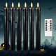 thumbnail image 1 of Black Flameless Taper Candles, Halloween Indoor Party Decor, 1 of 3