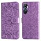 thumbnail image 1 of Funda tipo cartera FOXDOCK para Infinix Hot 20 4G , diseño girasol en relieve, cuero PU, cierre magnético, soporte y tarjetero, 1 of 5