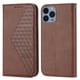 thumbnail image 1 of Funda Flip FOXDOCK para iPhone 12 , Estilo Billetera con Diseño Rombo, Correa de Mano y Soporte, Uso Diario, 1 of 5