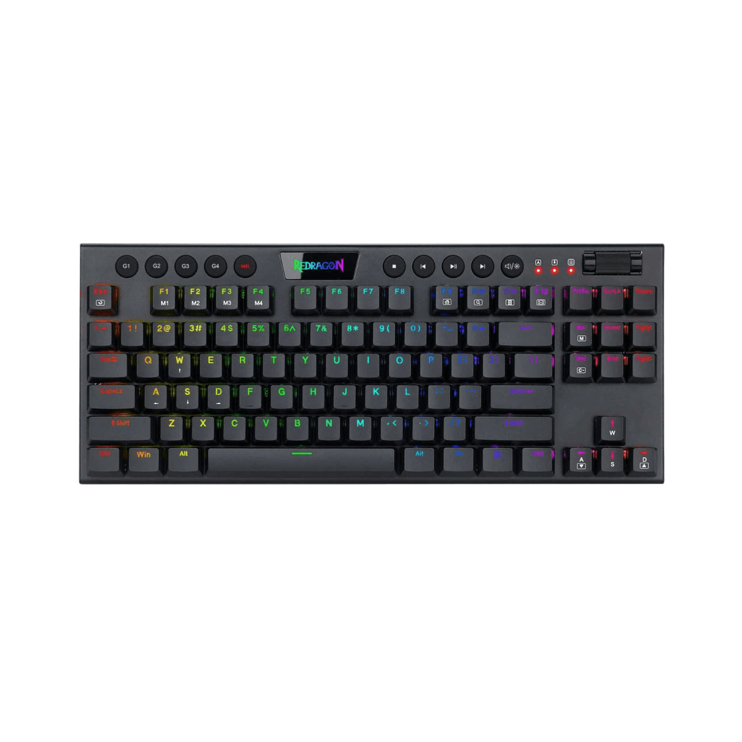 Teclado Gamer Redragon Cableado Horus Tkl K622sp Switch Red Rgb Negro
