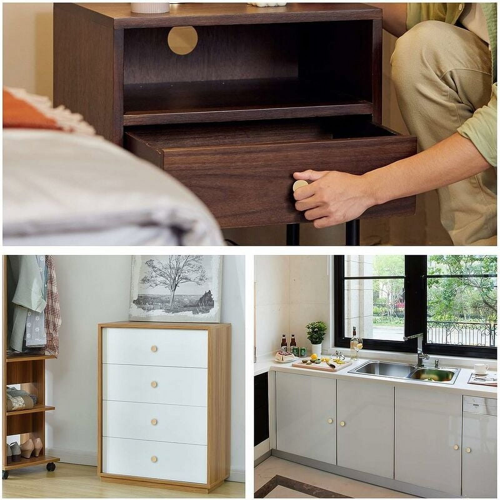 1 Par De Pomos Redondos Para Muebles, Armarios De Puerta