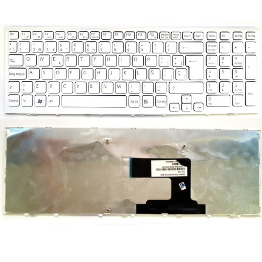 Genérico - Teclado Sony Vpc El Con Frame Blanco Español