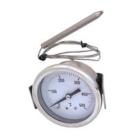 Magideal - Termómetro Para Barbacoa, Indicador De Temperatura Fahrenheit E Indicador De Calor, Termómetro Para Pizza, Termómetro Para Barbacoa Para Cocinar Carne