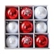 thumbnail image 3 of 9 Piezas Adornos De Bolas De Navidad Colgantes Con Dijes De 8 Cm Para Fiesta Año Nuevo Hogar Rojo, 3 of 3