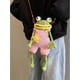 thumbnail image 5 of Bolso rana bolso bandolera ganchillo boca grande rana ajustable correa punto móvil monedero mujer, 5 of 6