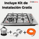 thumbnail image 5 of Cocina Encimera A Gas Licuado 4 Platos Acero Inoxidable Premium+KIT de Instalación, 5 of 10