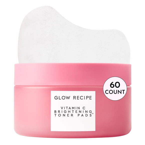 Pads tónico iluminadores con vitamina C Glow Recipe, 60 unidades