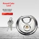 thumbnail image 2 of 70mm Keyed Alike Heavy Duty Shielded Discus Padlock - 3 Pack- Cerradura de seguridad cromada para el cobertizo de almacenamiento, garaje, armarios, cajas de herramientas, almacenamiento en e, 2 of 3