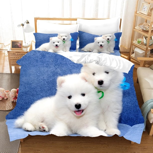 Samoyed Bedding Sets Duvet Cover Set With Pillowcase Bedclothes Bed