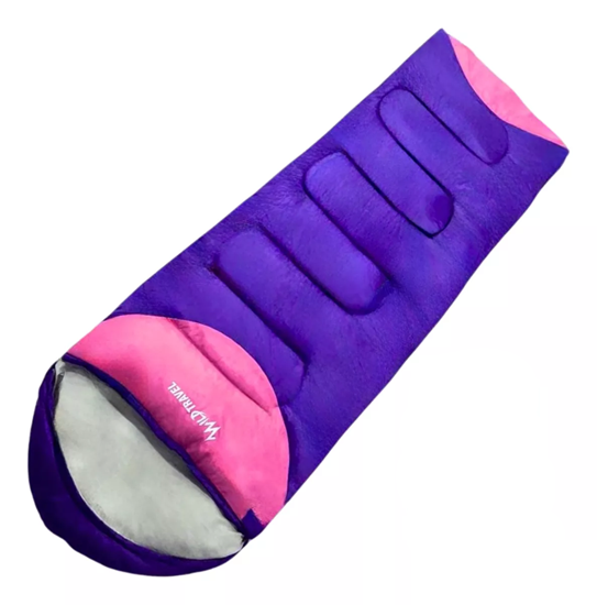 Genérico - Saco De Dormir Extremo Wild Travel -15º +10º Camping 1800G Morado