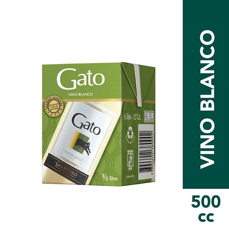 Vino Blanco Caja 500 cc Gato