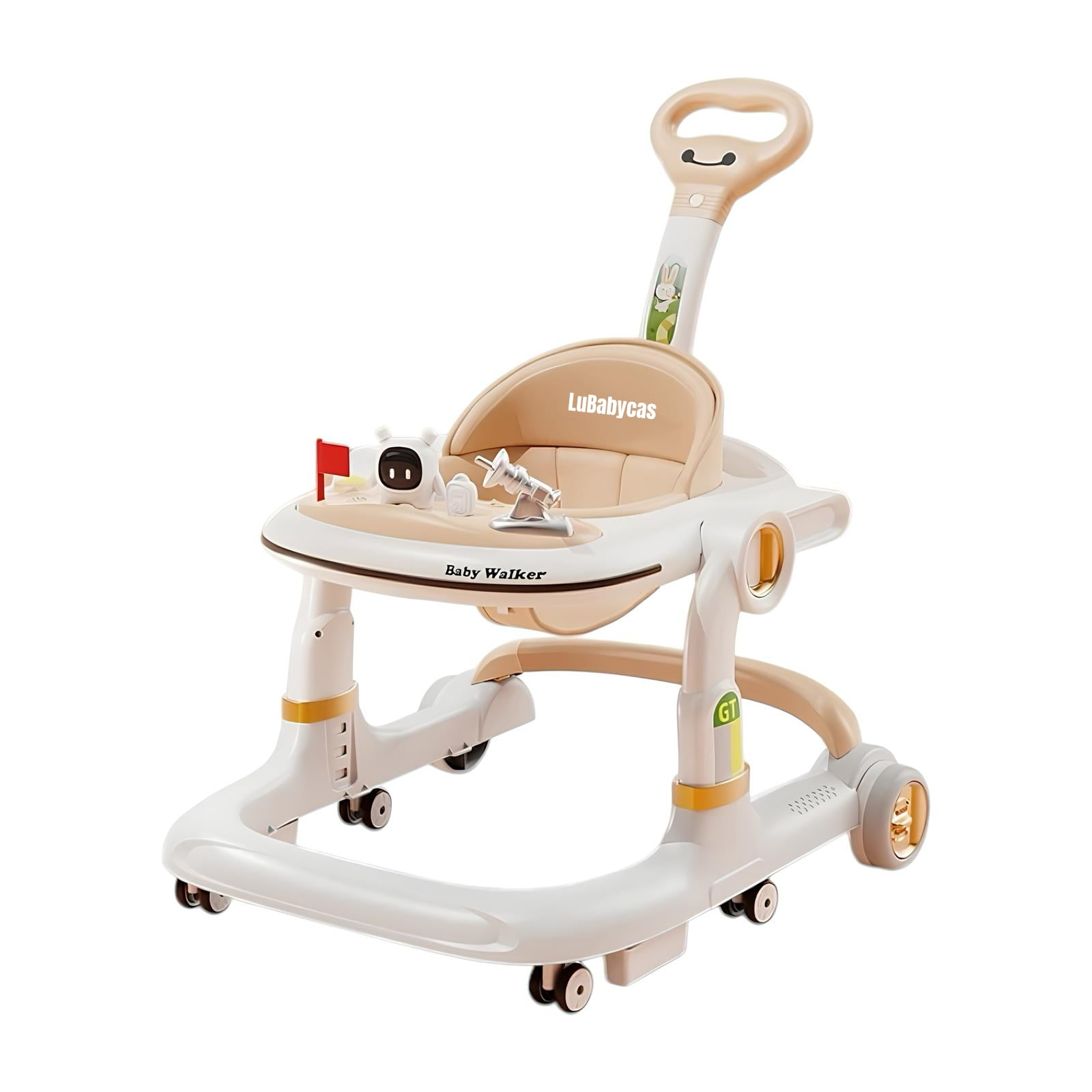 Andador Caminador Con Manilla Y Luces Mine Blanco Lubabycas