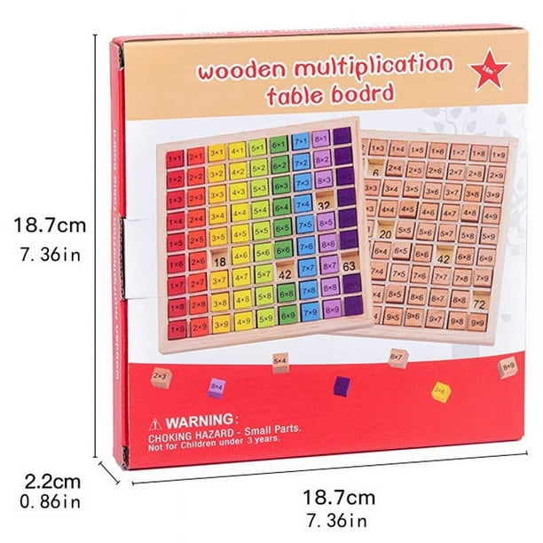 Montessori Educational Wooden Math Toys For Kids Children Baby, 99 Multiplication Table Math Arithmetic Teaching Aids