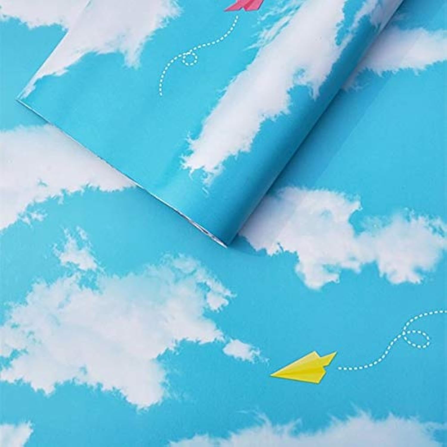 Papel Tapiz Poetryhome Cielo Azul Autoadhesivo 45x297 Cm