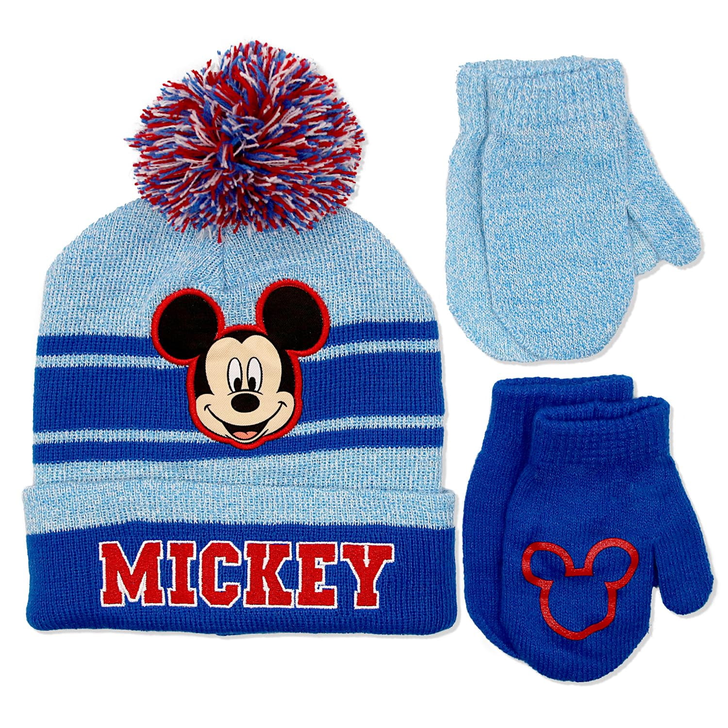 Set De Gorro Y Manoplas De Invierno De Mickey Mouse De Disney Para Niños De 3 A 6 Años