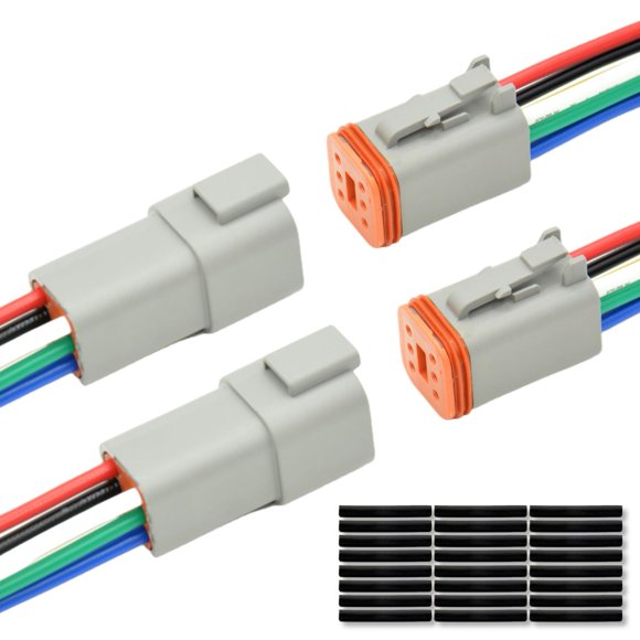 Conjunto de cables ALFOCI 6 pines DT Deutsch impermeable (2 unidades)